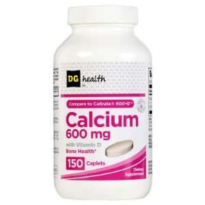  DG Health Calcium Plus Vitamin D 600 MG Caplets   150 ct 