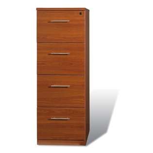 The Ergo Office 4 Drawer Filing Cabinet   Laminate Finish Cherry at 