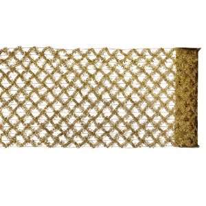 30 x 12 Gold Tinsel Wired Ribbon 