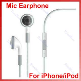 Earphone Headset With Mic For iPhone 4G 3GS 3G iPod Touch Nano 