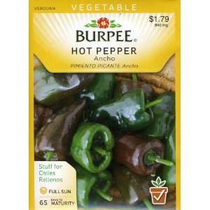  Burpee 52496 Pepper, Hot Ancho Seed Packet Patio, Lawn 