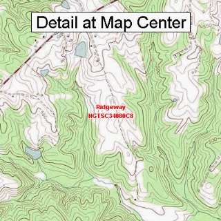  USGS Topographic Quadrangle Map   Ridgeway, South Carolina 