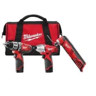   Cordless Lithium Ion 3 Tool Combo Kit Hammer Drill, Impact Driver, and