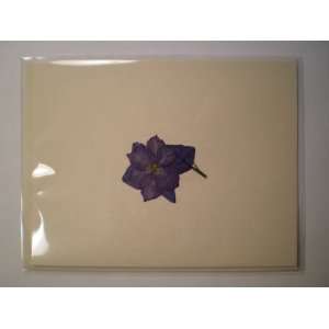 Pressed Flower Card Purple Lobellia