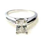CD2U 1.03 Carats Radiant Diamond 14K White Gold Engagement Ring (GIA 