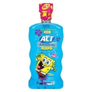  Act Anti Cavity Sponge Bob Rinse for Kids 16.9 oz 