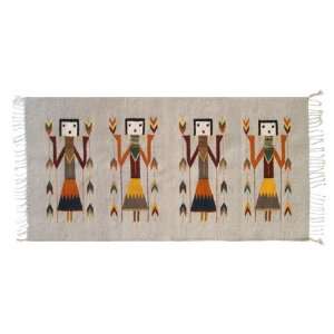 Zapotec wool rug, Women of the Sierra (2.5x5)  Kitchen 