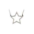 Katarina 14K White Gold 1/4 ct. Diamond Star Necklace   16