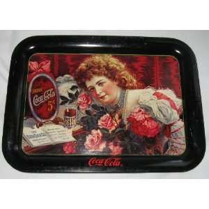  Coca Cola Metal Tray Girl With Roses 