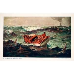  Rotogravure Gulf Stream Winslow Homer Metropolitan Museum Art Boat 