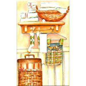   Plate Cover Art Socks Laundry Room Themes Single