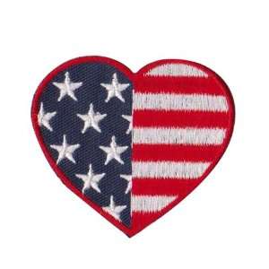  USA Flag Patch   Heart Shaped Patio, Lawn & Garden