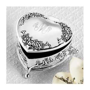  Personalized Silver Heart Keepsake Box Baby
