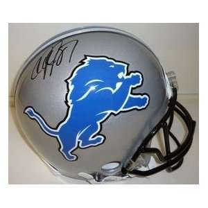  Calvin Johnson Autographed Detroit Lions Pro Line Helmet 