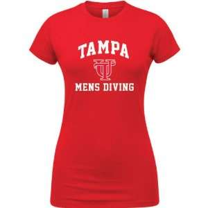 Tampa Spartans Red Womens Mens Diving Arch T Shirt  