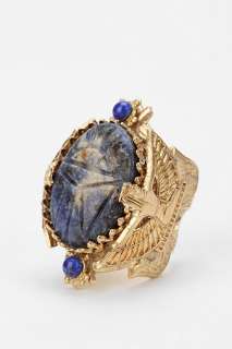 UrbanOutfitters  Blue Scarab Ring