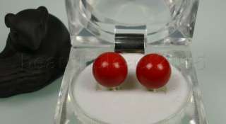 charming 12mm AAA south sea red shell pearl earrings  