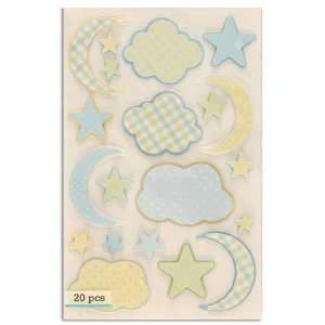  Martha Stewart Crafts Blue Cloud & Moon Stickers By The 