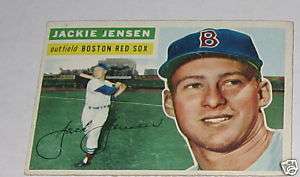 1956 Topps #115 Jackie Jensen   Red Sox, Ex Condition  