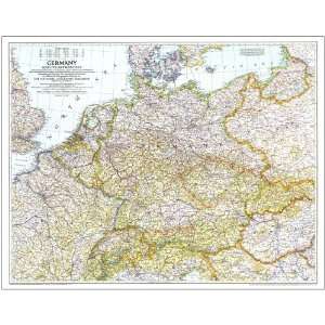   Geographic 1938 39 Germany and Its Approaches Map