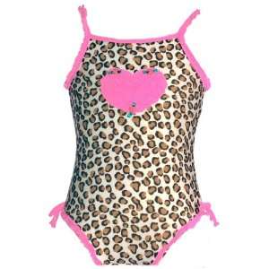 Swimsuit Station Infant Toddler Girls Leopard Suit Cover Up Set 12M 4T