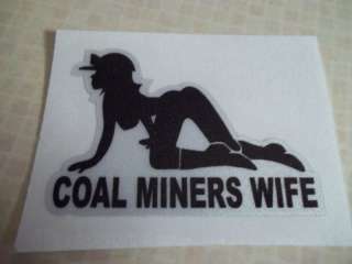 Coal Miners Wife on Knees Coal Mining Sticker  