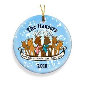 Reindeer Family Ornament 