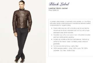 Ralph Lauren BLACK LABEL Leather Moto Bomber Jacket XXL  