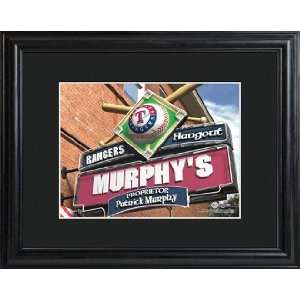 Texas Rangers Personalized Pub Sign with Frame
