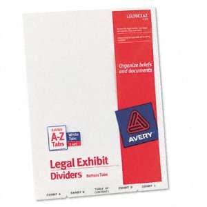  Legal Ring Binder Tab Dividers   Title Exhibit A Z 