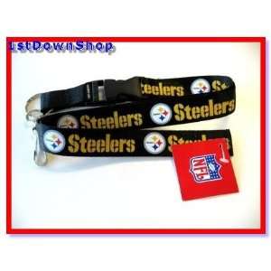  Pittsburgh Steelers Black Lanyard Ticket/ID Badge Holder 