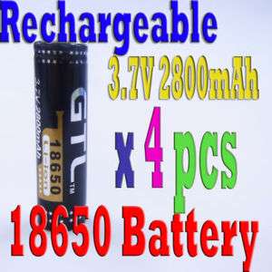4x 18650 Li ion 3.7V Volt 2800mAh Battery Rechargeable  