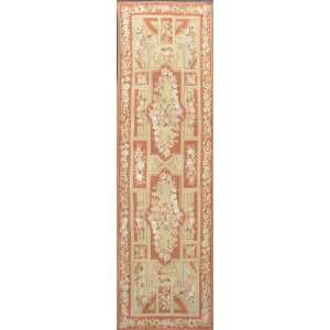 Free Pad 3x10 French Aubusson Weave Fine Runner Rug S53  