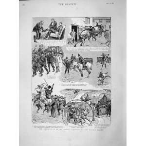  1892 Easter Review Soldiers War Horses Coach Print