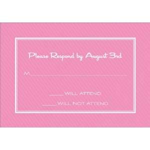 Golf Bag Silhouette Pink Response Card Birthday Reply 