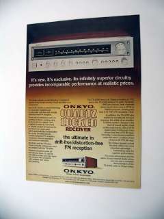 Onkyo TX 4500 Stereo Receiver 1976 print Ad  