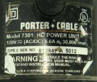 Porter Cable Model 7301 & 7309 120V Palm Router & Base  