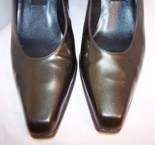 Womens STUART WEITZMAN Black Patent Leather Square Toe Pumps Shoes Sz 