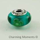 New Authentic Pandora Murano Glass Charm Flowers for you Green 790649 