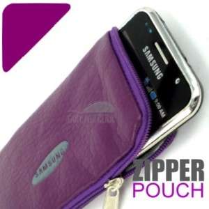PU Leather Zip Pouch Case For Samsung Galaxy Ace S5830  