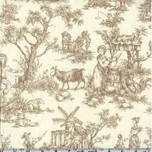   Heart Toile Brown/Cream Fabric By The Yard Arts, Crafts & Sewing