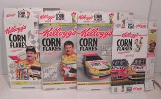 Lot Different 10 Cereal Boxes NASCAR Related, Kelloggs CORN FLAKES w 