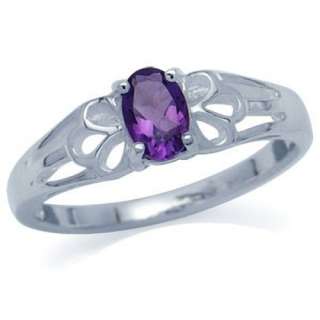 Real Topaz Amethyst Peridot 925 Silver Solitaire Ring  