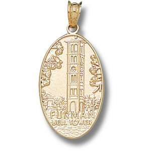  Furman Paladins 5/8in 14k Bell Tower Pendant/14kt yellow 