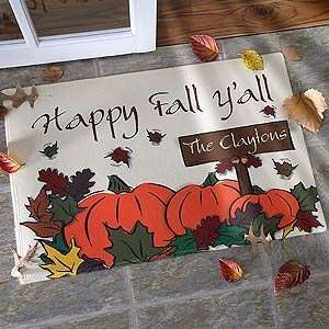  Personalized Autumn Leaves Welcome Door Mat Patio, Lawn 