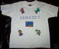 PERSONALIZED TODDLER/YOUTH T SHIRT   MARIO BROTHERS  