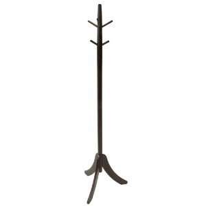 Winsome Wood Belmont Coat Tree 6 Hangers Cappuccino Easy Required 