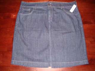 New NWT Old Navy Ultra Blue Jean Denim Skirt size 16 Stretch  
