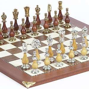   Chessmen from Italy & Astor Place Board from Spain Toys & Games