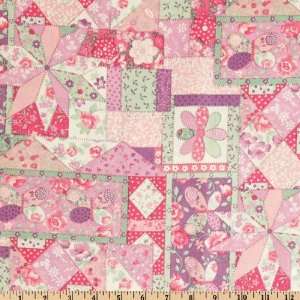  45 Wide Fabri Quilt Butterfly Patch Pink Fabric By The 